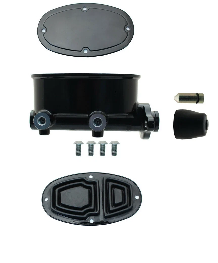 Oval Black Aluminum Black Master Cylinder (Disc_ Disc) 260-8559-BK-MBM